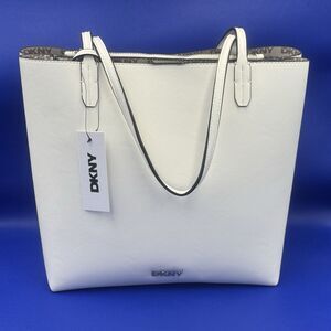 DKNY Rhett NS 2 in 1 White Tote Handbag set New With Tags
